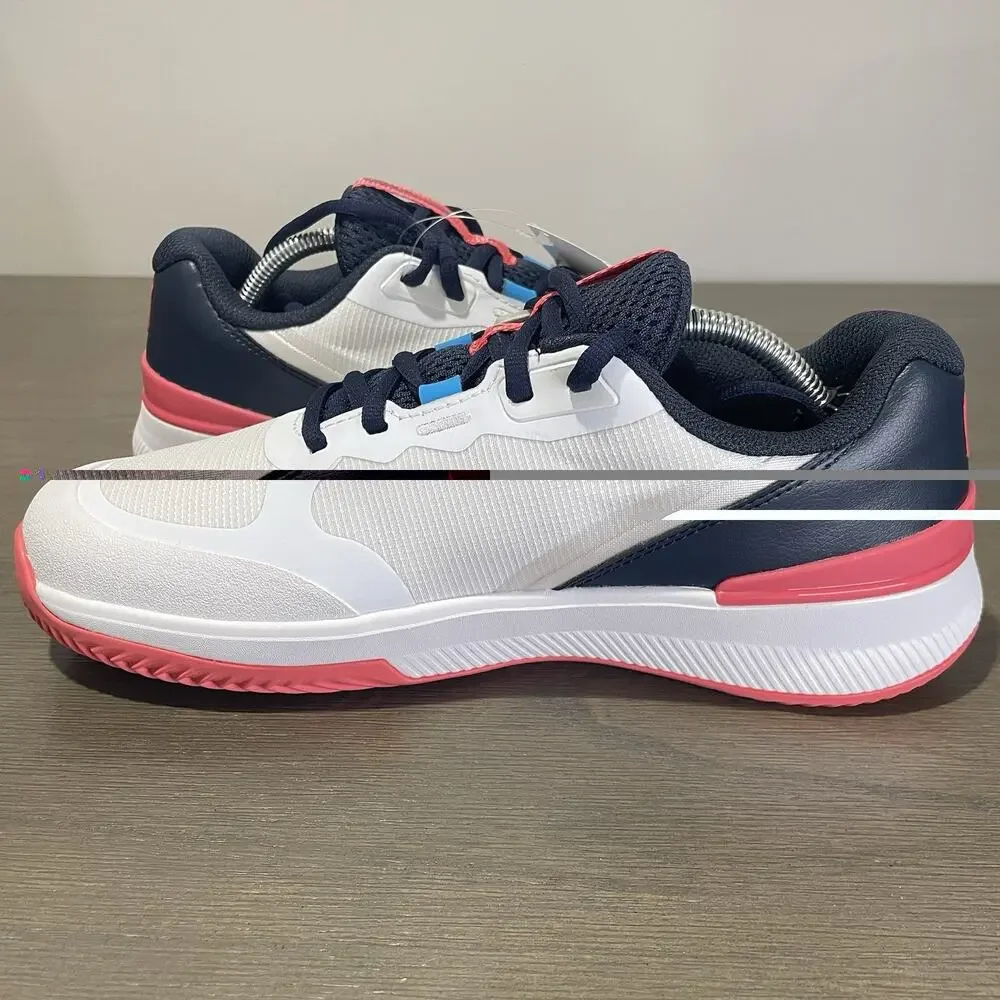 Wilson Womens Size 7.5 Tennis Shoes NEW White Navy Blue Salmon Intrigue Pro